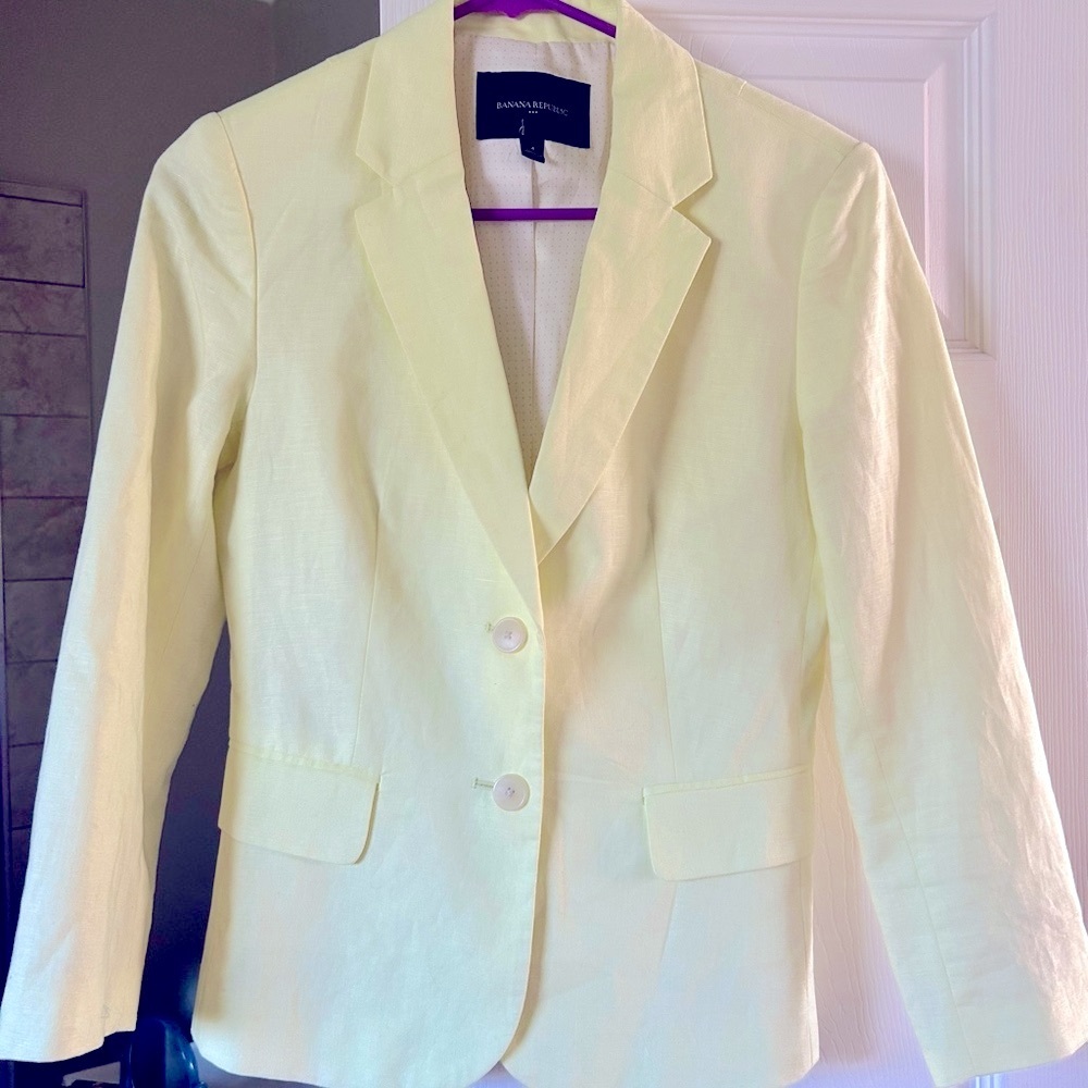 Banana Republic Pale Yellow Women's Blazer